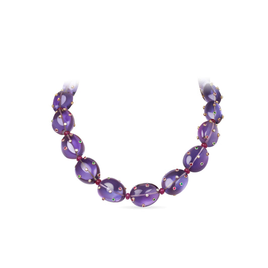 AMETHYST POLKA DOT NECKLACE