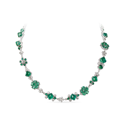 BLOOM SUGARLOAF EMERALD AND DIAMOND CHAIN