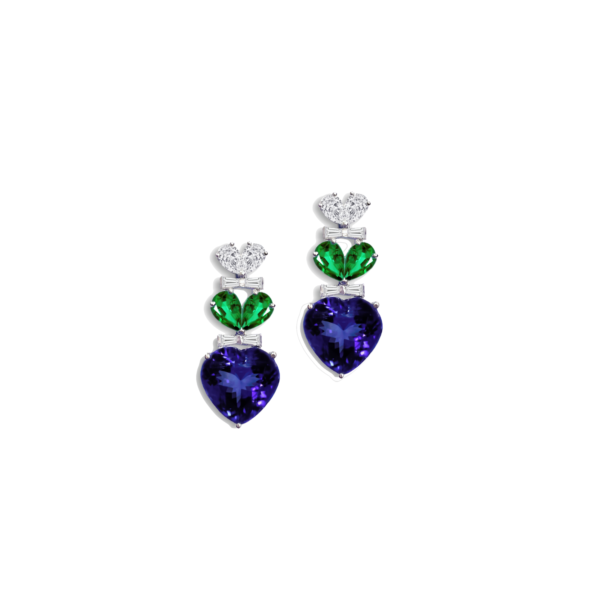 AMORE TANZANITE HEART EARRINGS