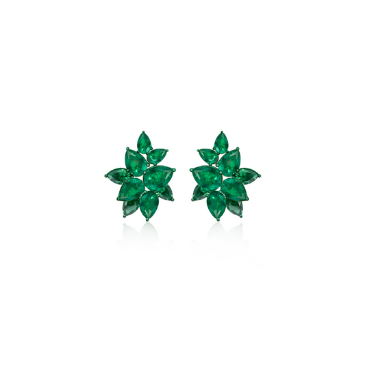 EMERALD CLUSTER EARRINGS