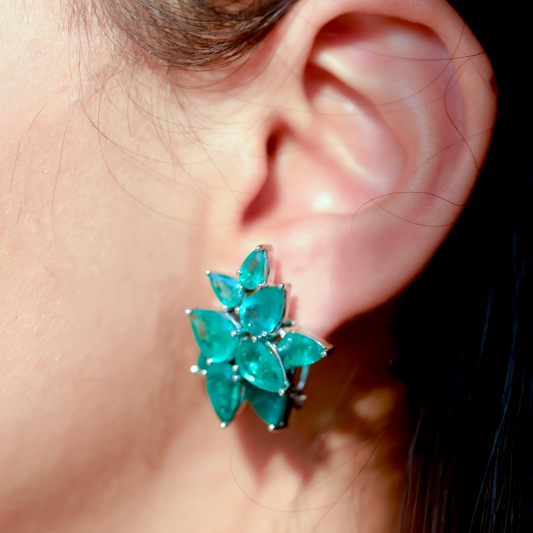 EMERALD CLUSTER EARRINGS