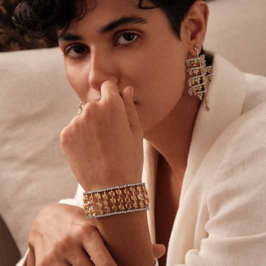 OMBRE COLORED DIAMOND BRACELET