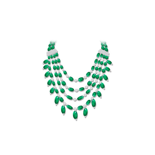 HEXAGON EMERALD NECKLACE SET