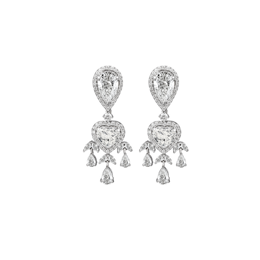 DIAMOND HEART EARRINGS