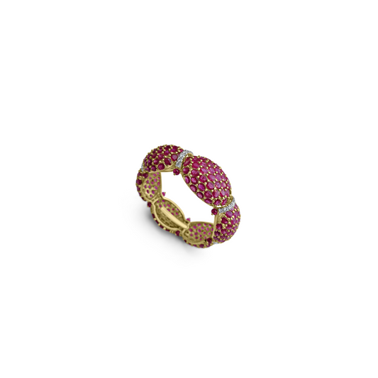 RUBY AND DIAMOND BANGLE