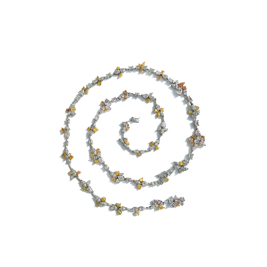 MULTI COLORED DIAMOND NECKLACE