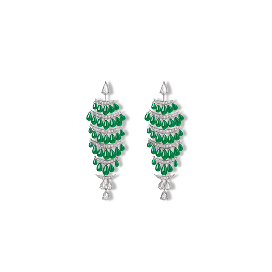 EMERALD CRESENT EARRINGS