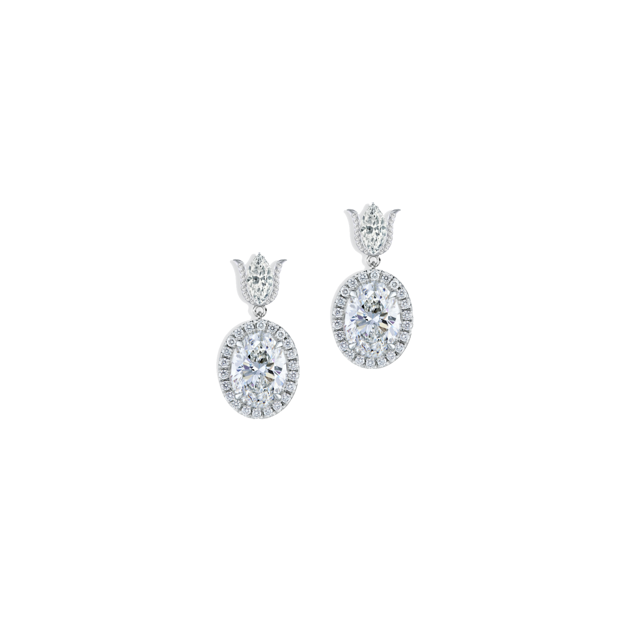 DIAMOND TULIP EARRINGS DIAMOND TULIP EARRINGS