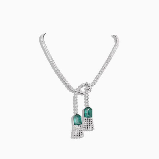 EMERALD TASSEL NECKLACE