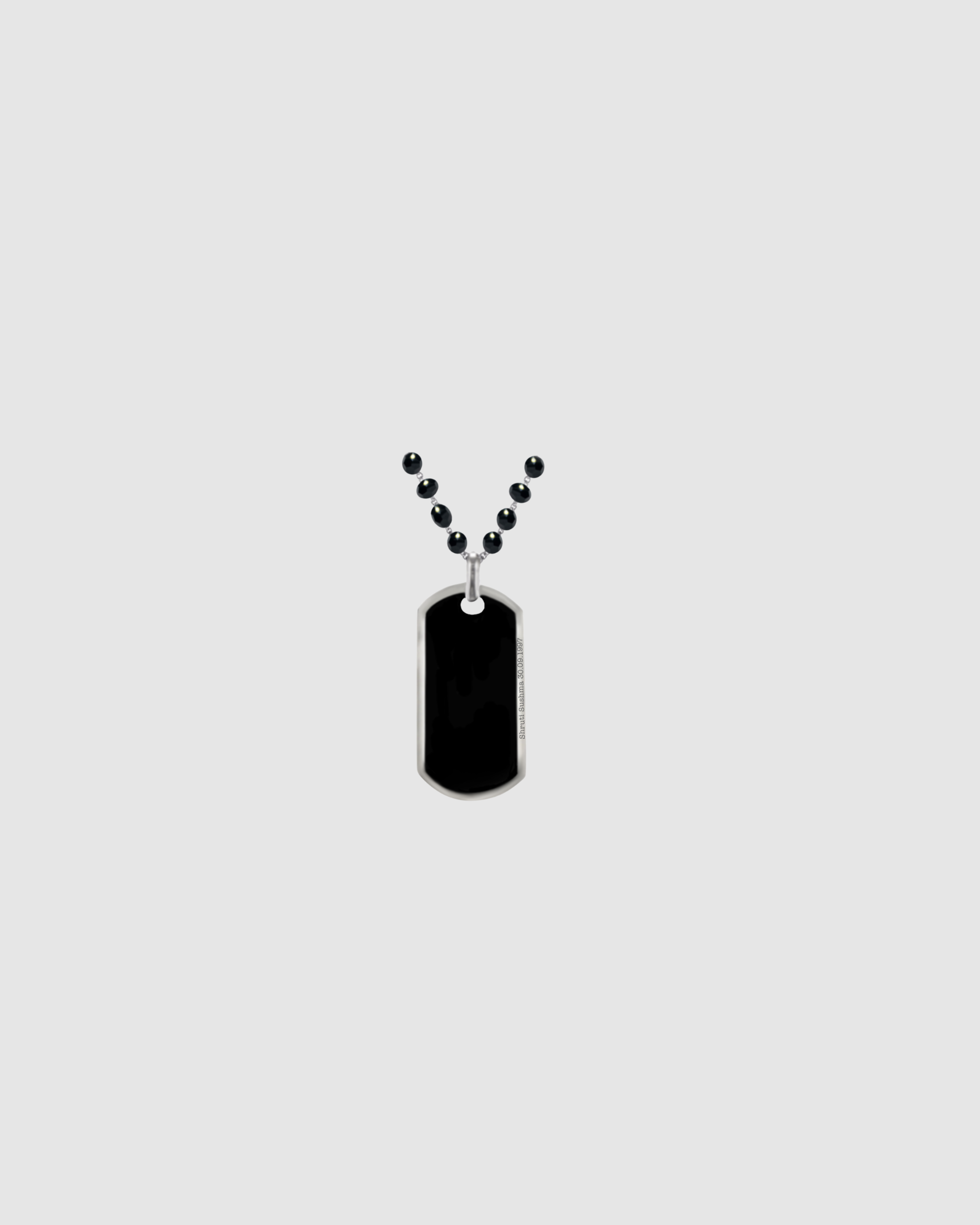BLACK ONYX AND PLATINUM TAG