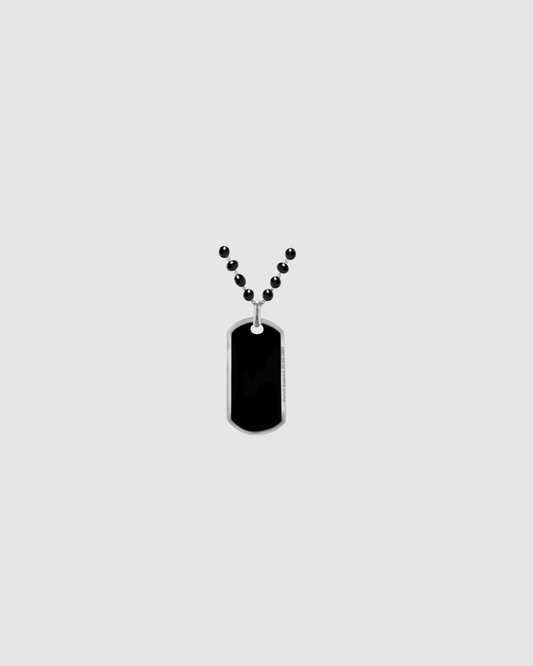 BLACK ONYX AND PLATINUM TAG