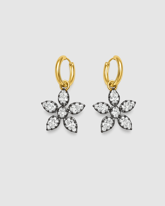 GEORGIAN SET FLOWER EARRINGS