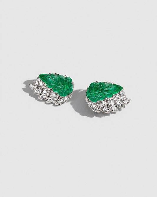 EMERALD CARVING LEAVES TOPS