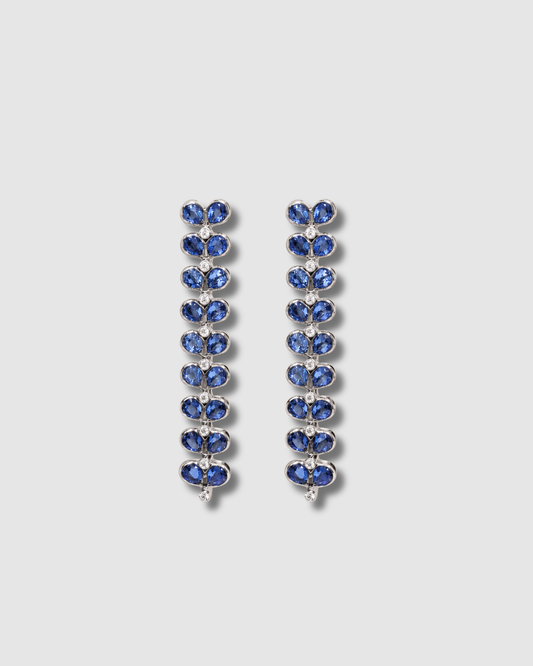 AMORE BLUE SAPPHIRE HEART EARRINGS