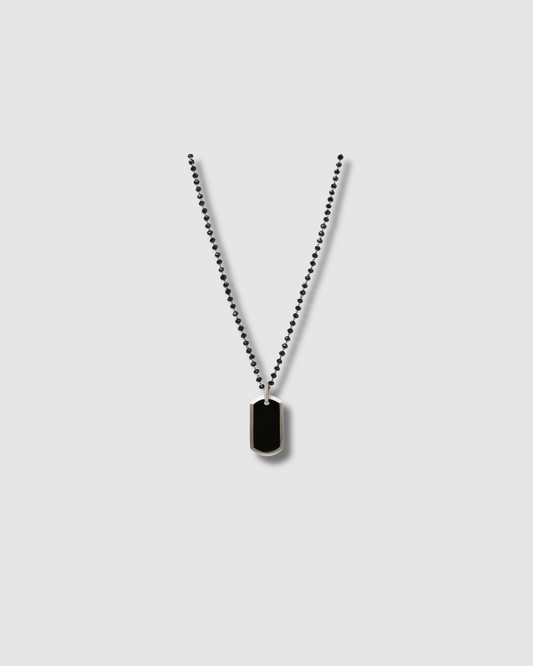 BLACK ONYX AND PLATINUM TAG