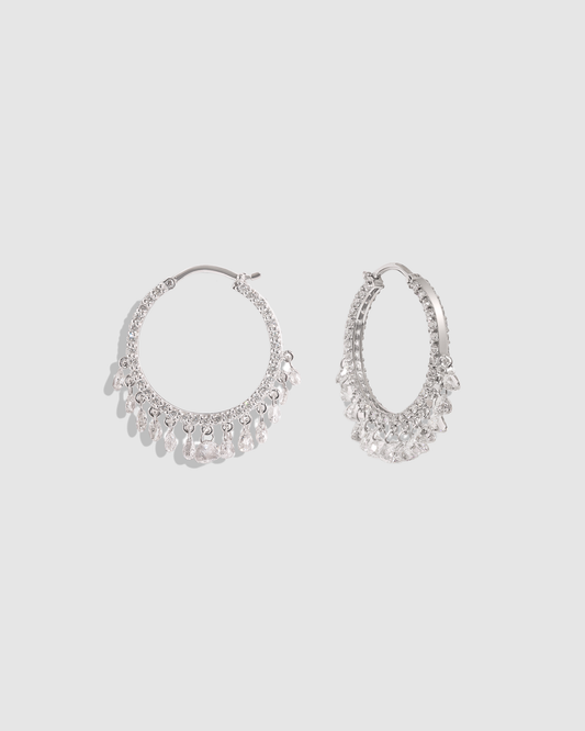 TRILLION DIAMOND EARRINGS