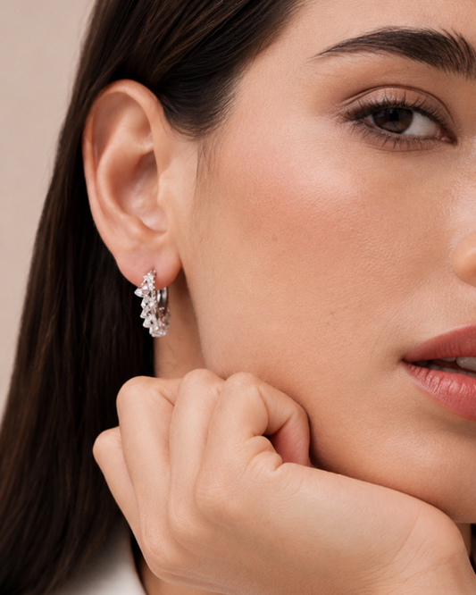 TRILLION DIAMOND EARRINGS MINI