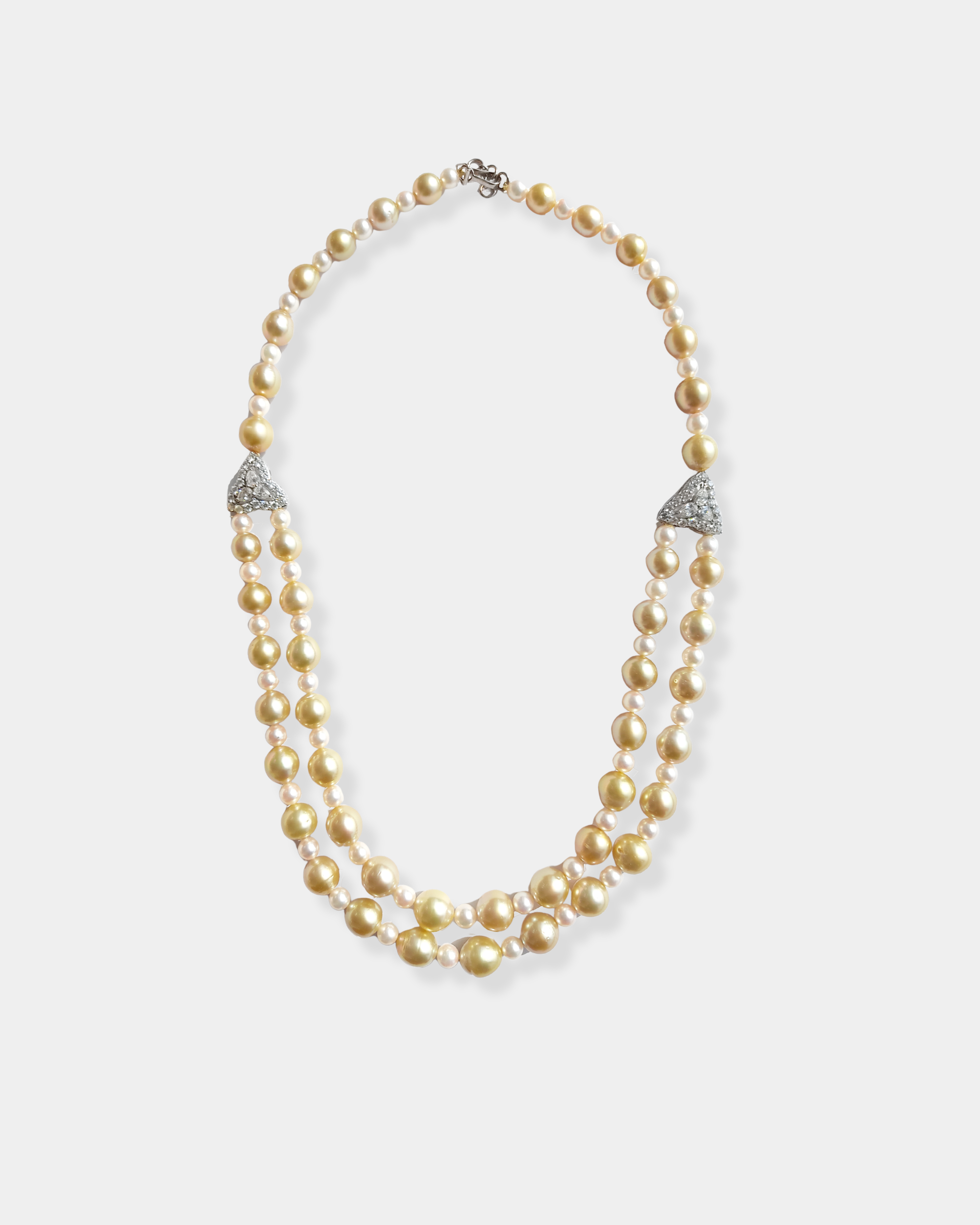DOUBLE LINE PEARL NECKLACE