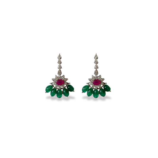 RUBY AND EMERALD NECKLACE SET
