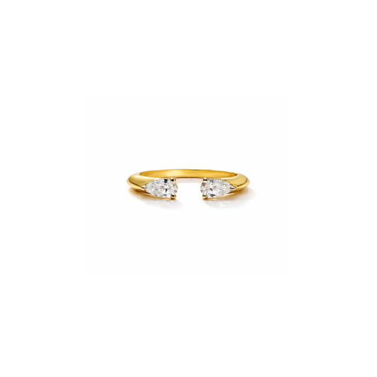 MODERN LOVE RING 30 POINTER YELLOW GOLD