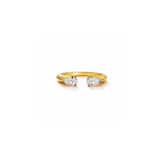 MODERN LOVE RING 40 POINTER YELLOW GOLD