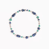 BLOOM BLUE SAPPHIRE AND EMERALD NECKLACE