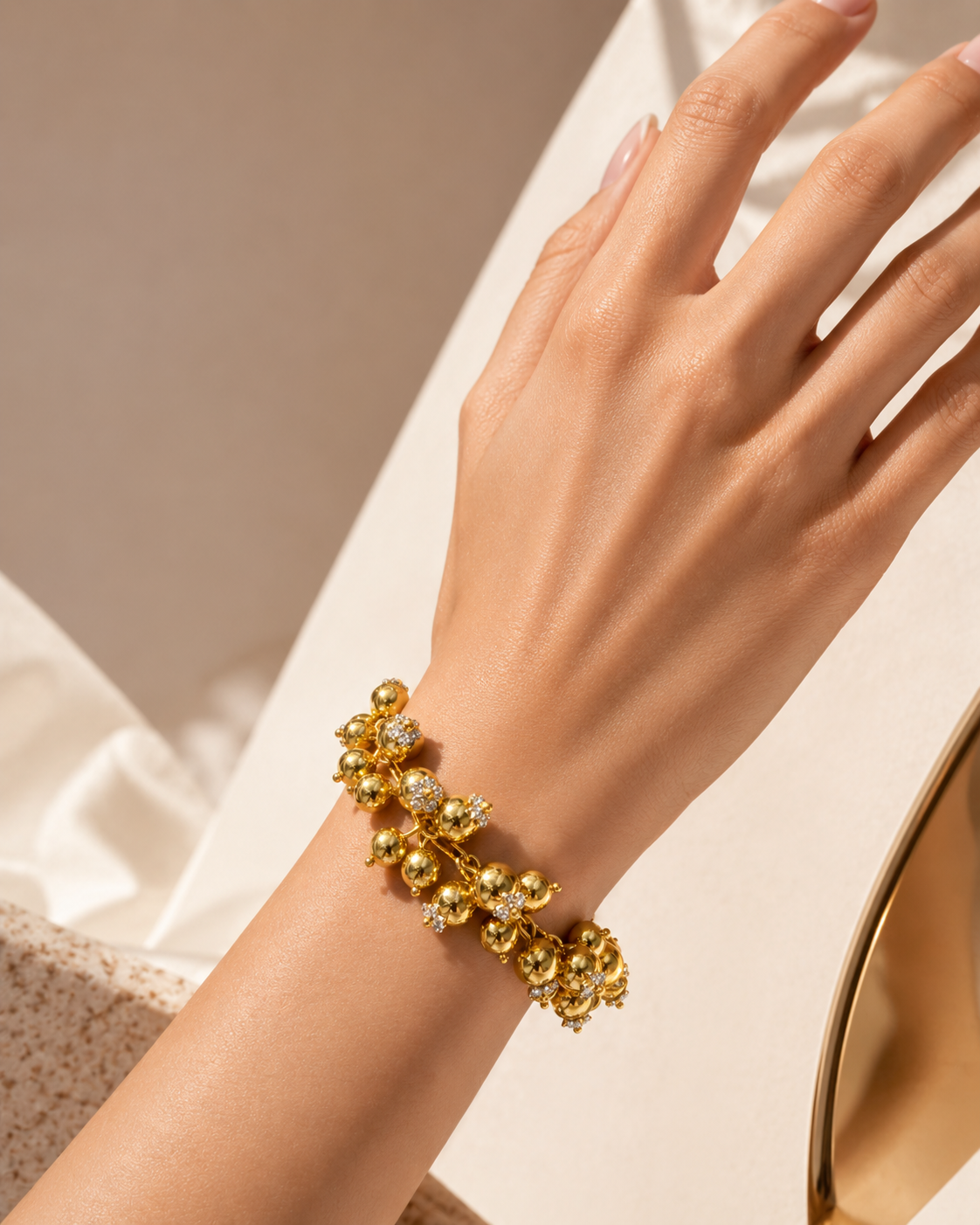 GOLD BALL BRACELET