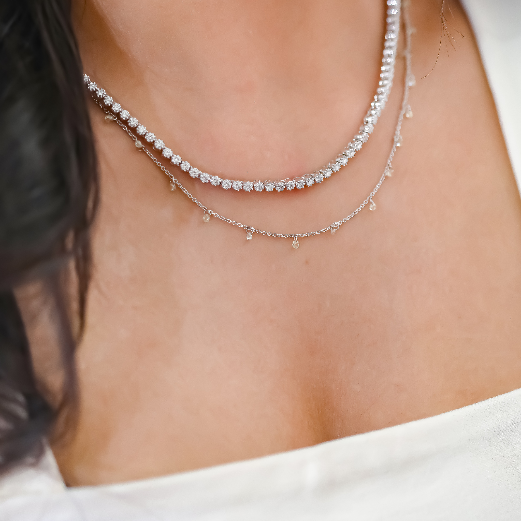 SINGLE LINE DIAMOND NECKLACE