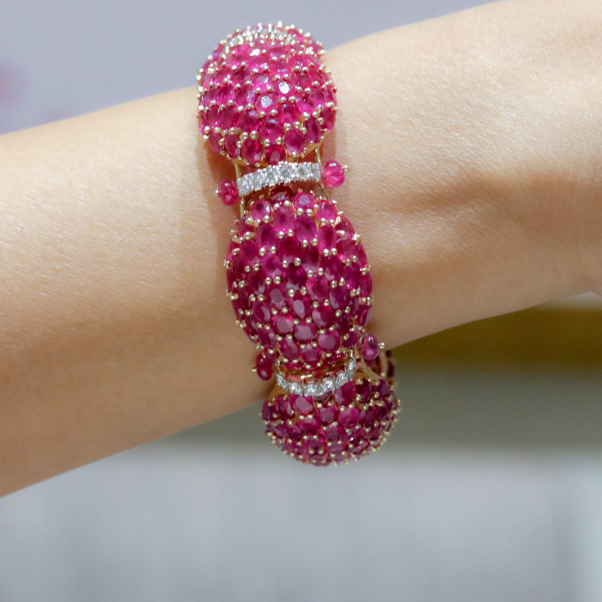 RUBY AND DIAMOND BANGLE