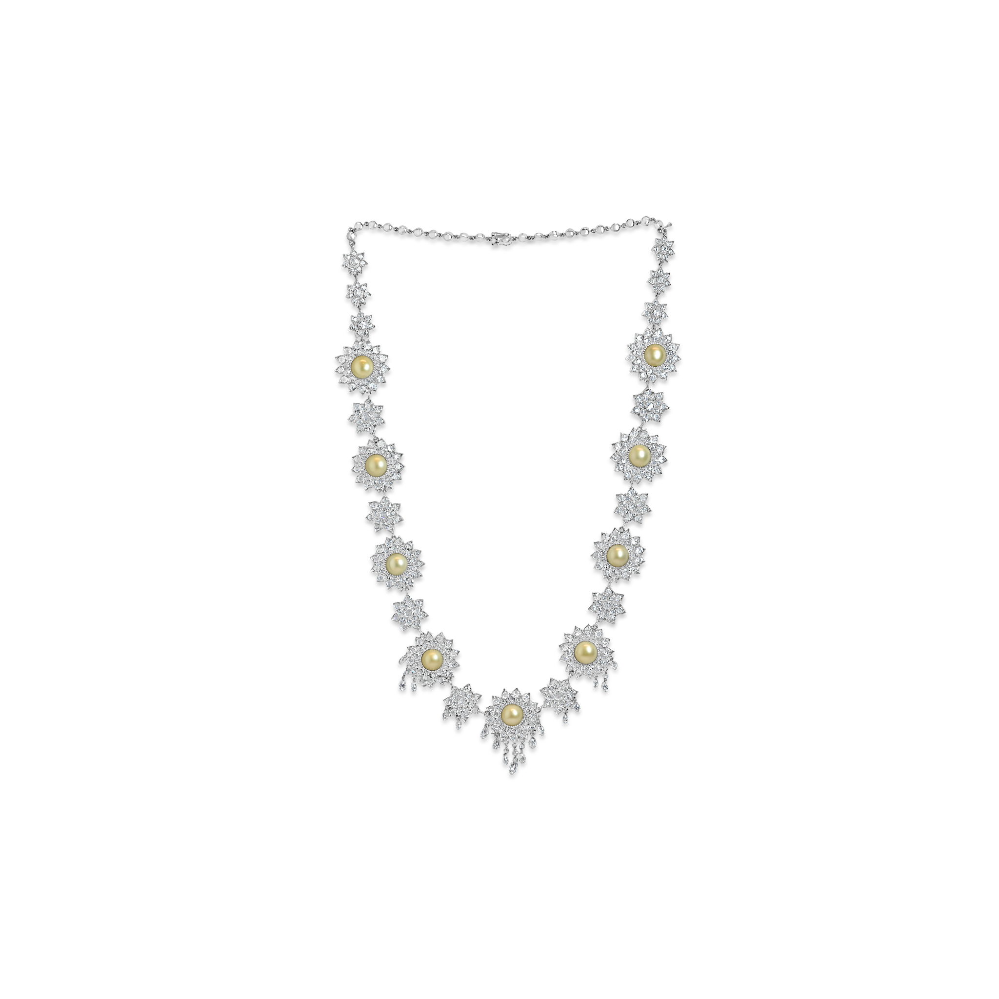 PEARL AND DIAMOND NECKLACE