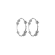 DIAMOND WHITE GOLD BLOOM HOOPS