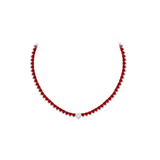 AMORE RUBY AND HEART NECKLACE