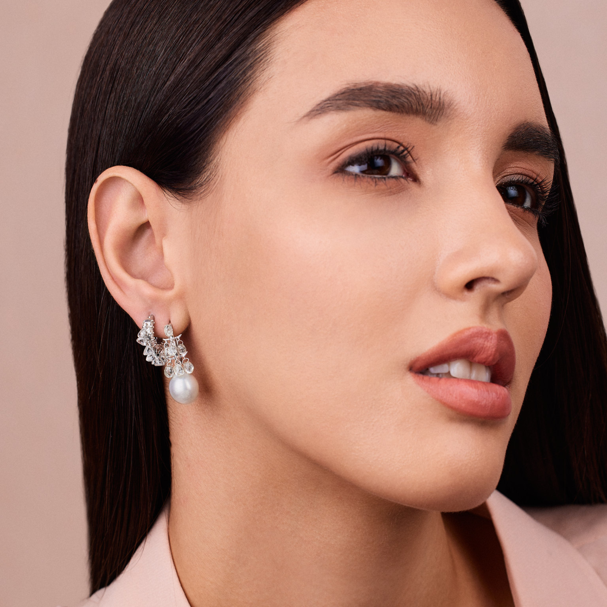 TRILLION DIAMOND EARRINGS