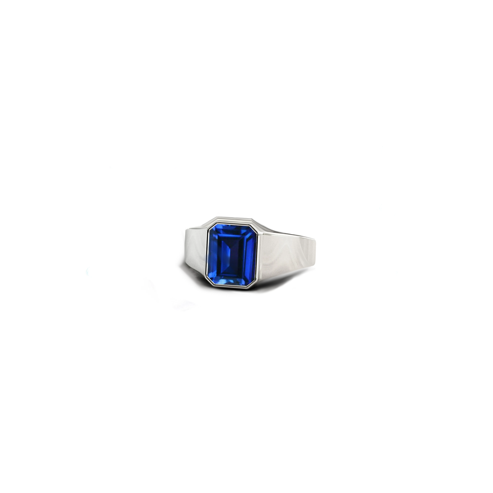 BLUE SAPPHIRE SIGNET RING