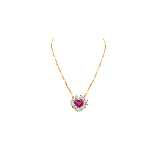 AMORE PINK SAPPHIRE AND DIAMOND PENDENT