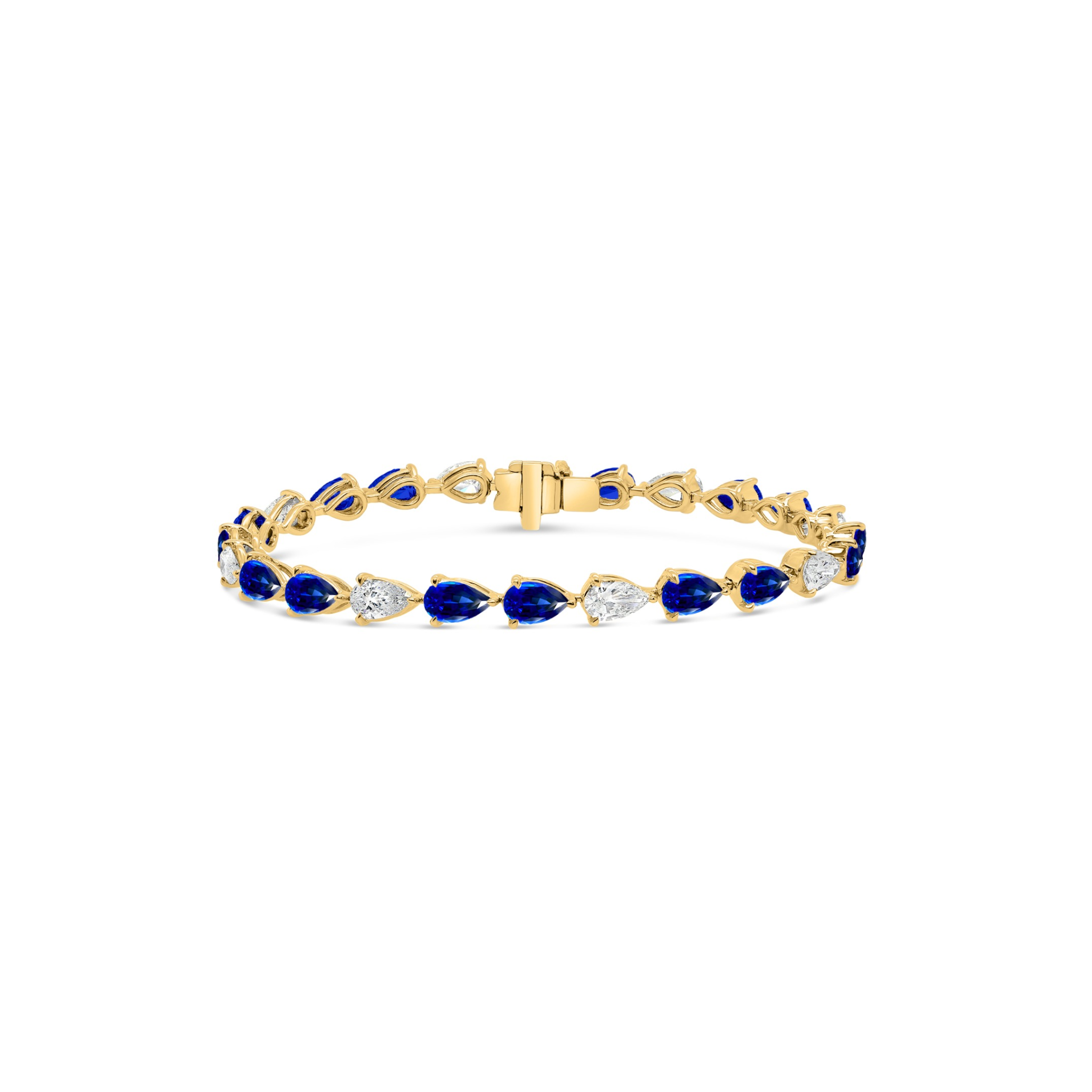 BLUE SAPPHIRE AND DIAMOND BRACELET