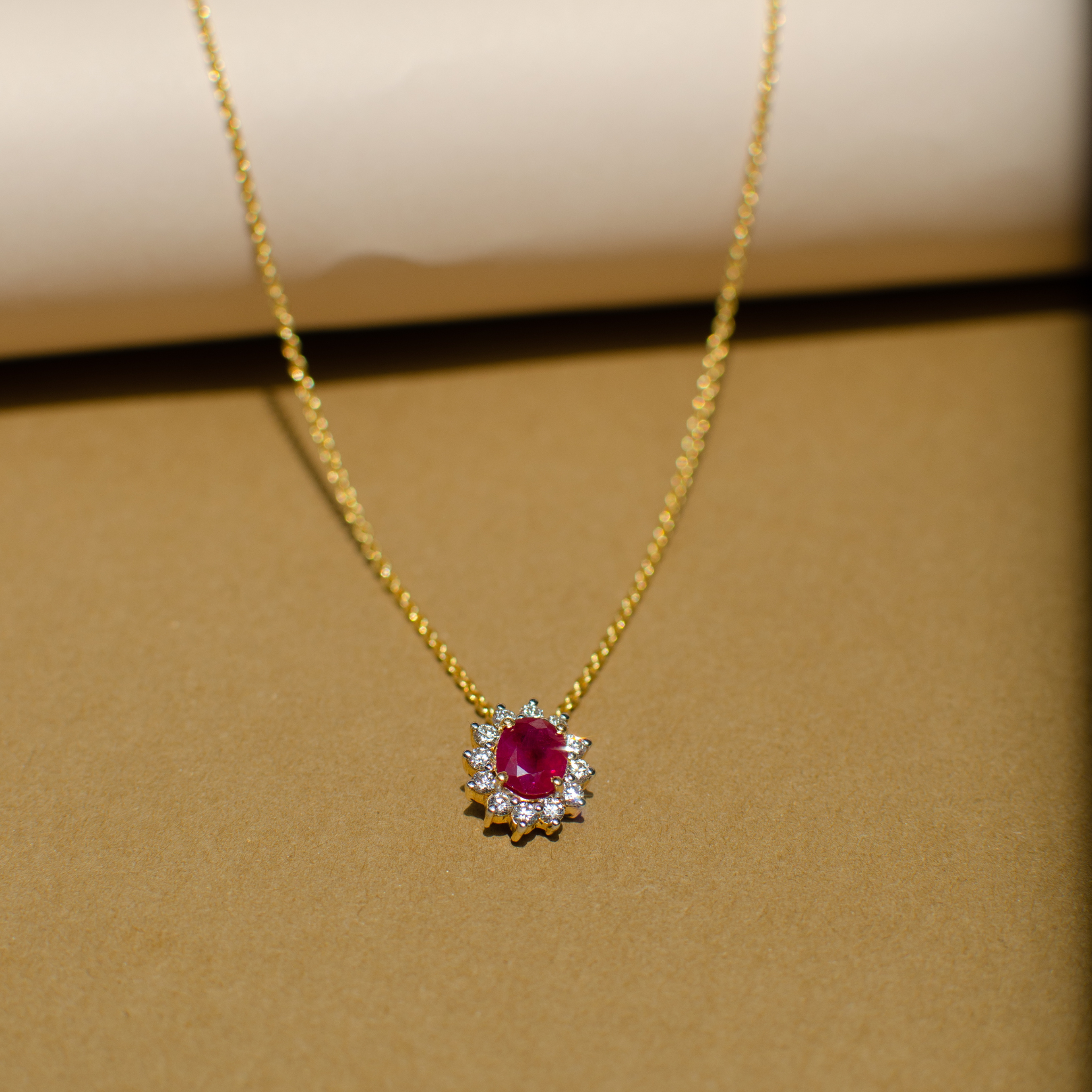 RUBY AND DIAMOND PENDANT