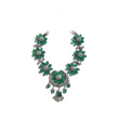 EMERALD AND DIAMOND FLOWER NECKLACE