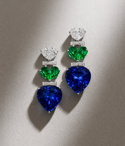 AMORE TANZANITE HEART EARRINGS