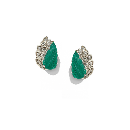 EMERALD CARVING LEAVES TOPS