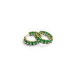 GEMFIELDS EMERALD HOOPS