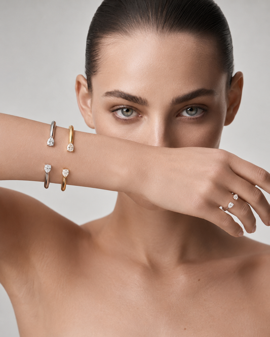 MODERN LOVE BRACELET 1 CARAT WHITE GOLD