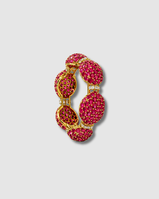 RUBY AND DIAMOND BANGLE