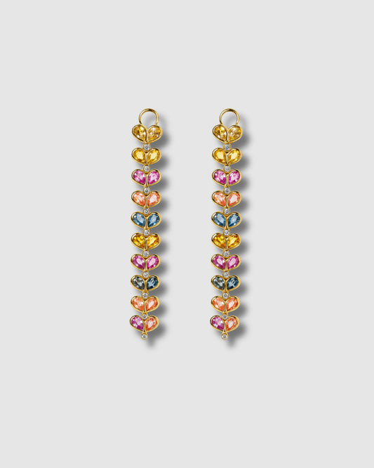 AMORE COLORED HEART EARRINGS