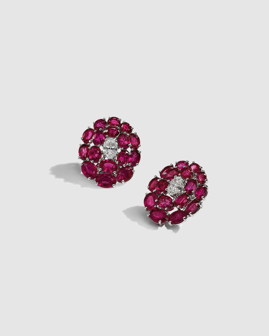 RUBY AND DIAMOND EARRINGS