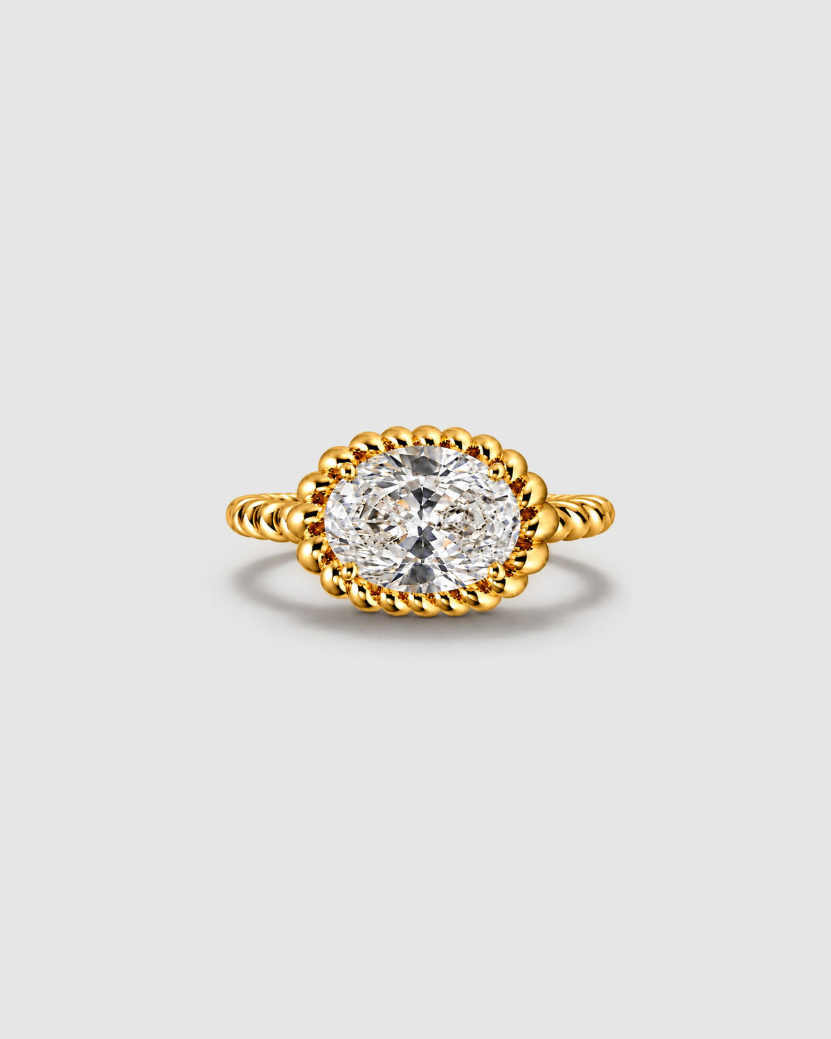 Fil d'Or Oval Diamond East West Ring