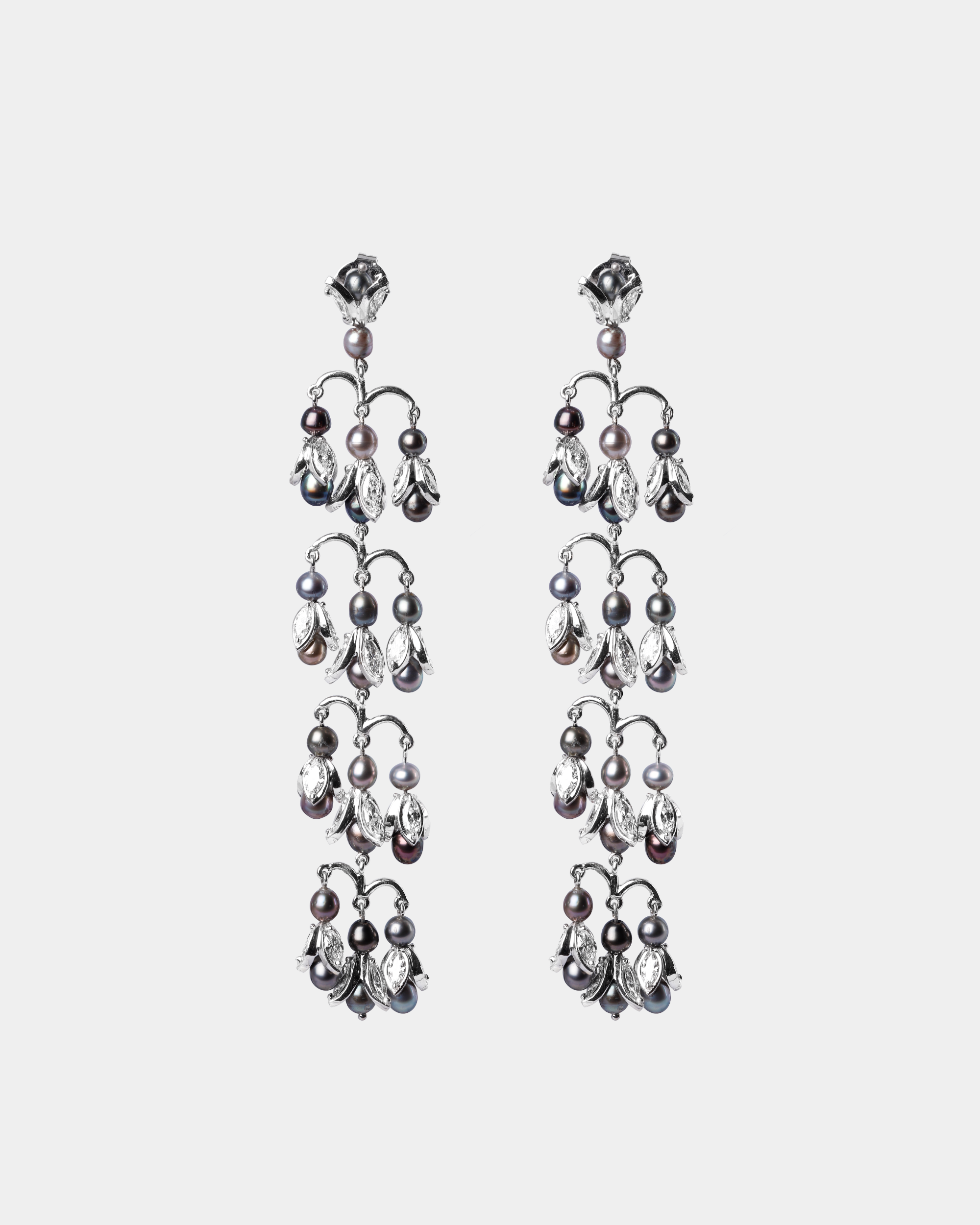 NOIR CASCADE EARRINGS