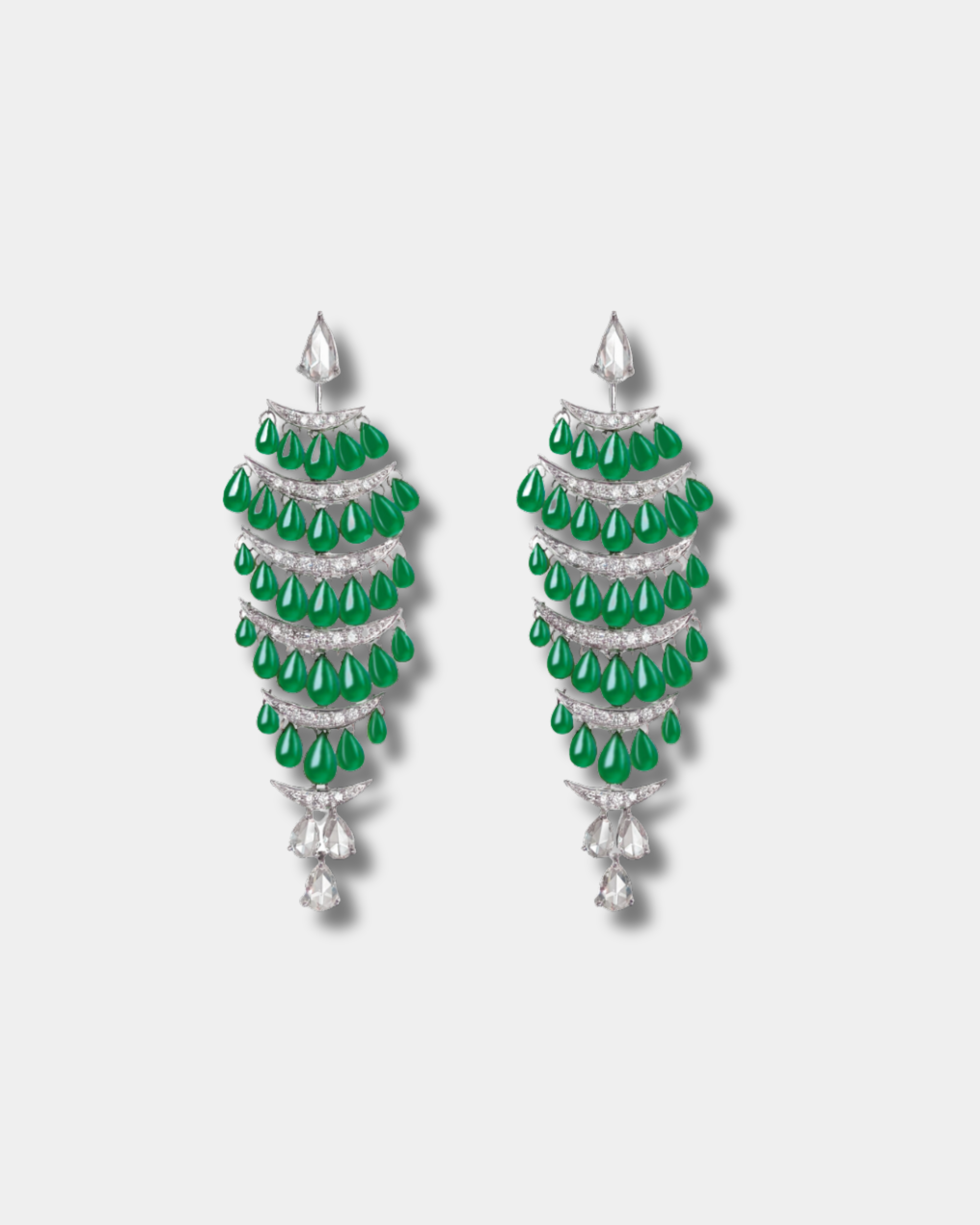 EMERALD CRESENT EARRINGS