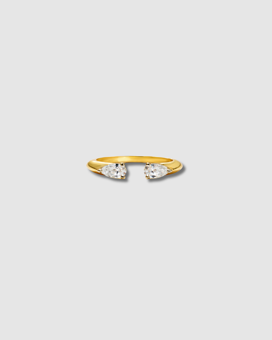 MODERN LOVE RING 30 POINTER YELLOW GOLD